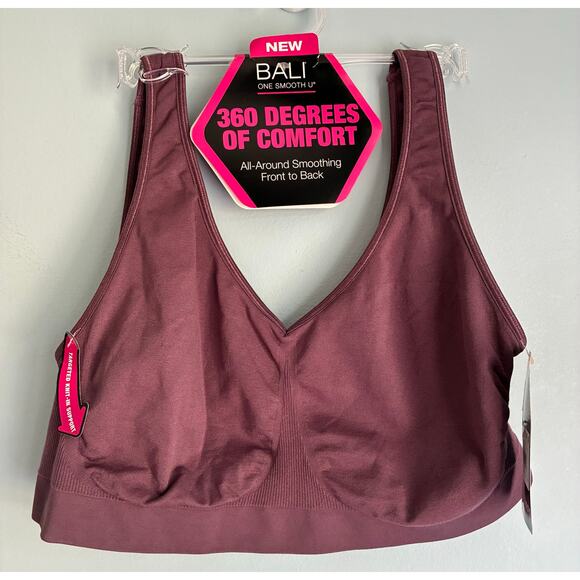 Bali One Smooth U Bralette 3XL Purple NWT - Picture 1 of 6